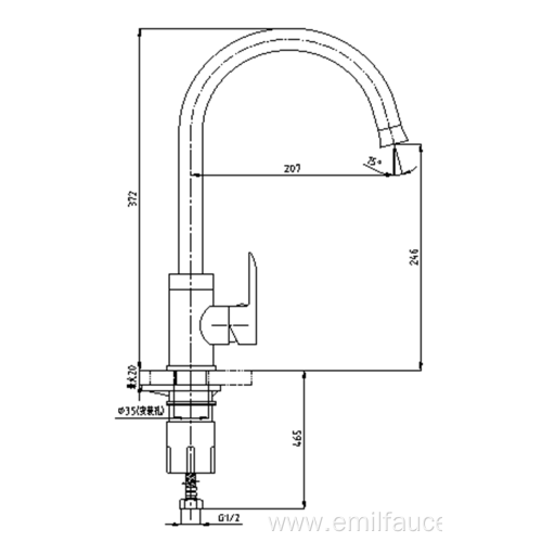 Modern design commercial kitchen faucet tap mixer